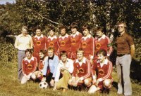 Die Mannschaft in der Saison 1978/79 mit Vorstand Peter Seiler und Trainer Erwin Metzger